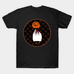 Halloween Horror Goose Gamer Dark Round T-Shirt